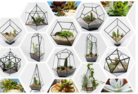 Geometric Terrarium Decorative Glass Craft Hanging Transparent For Garden